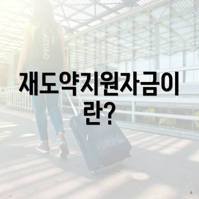 재도약지원자금이란?