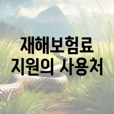 재해보험료 지원의 사용처