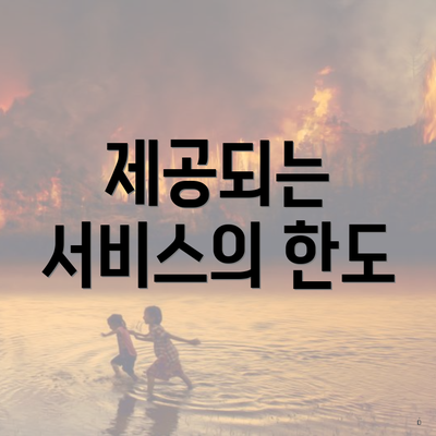 제공되는 서비스의 한도