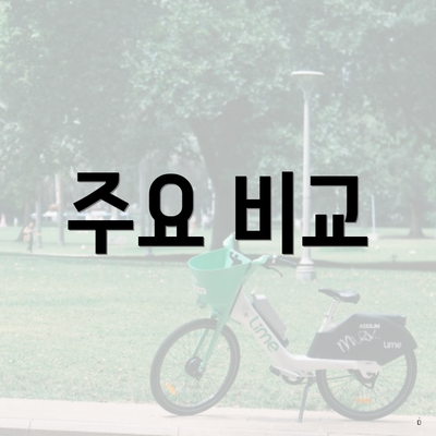 주요 비교