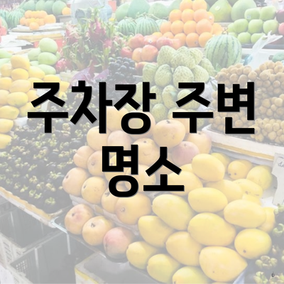 주차장 주변 명소