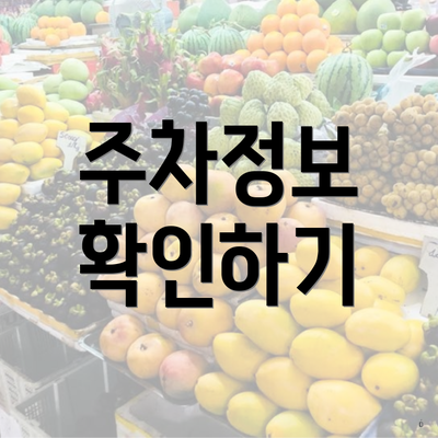 주차정보 확인하기