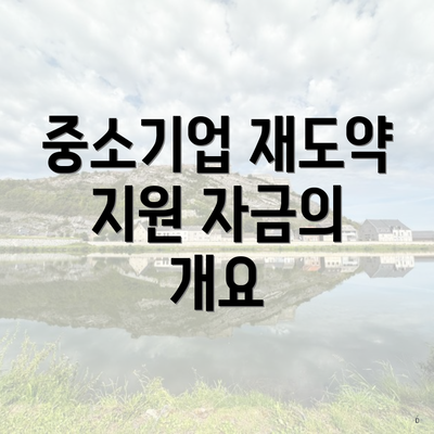중소기업 재도약 지원 자금의 개요