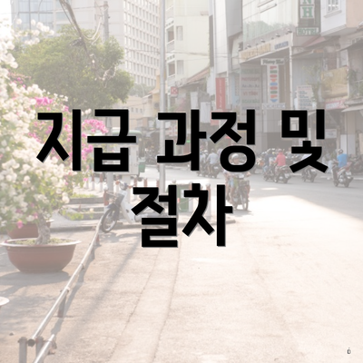지급 과정 및 절차