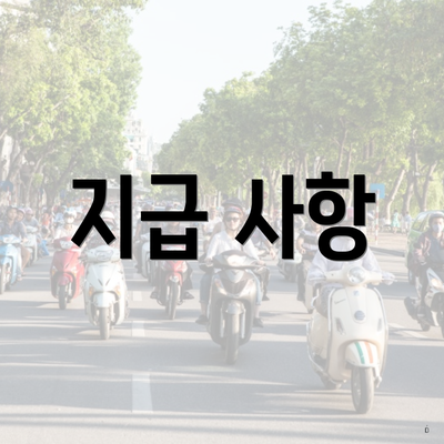 지급 사항
