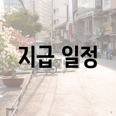 지급 일정