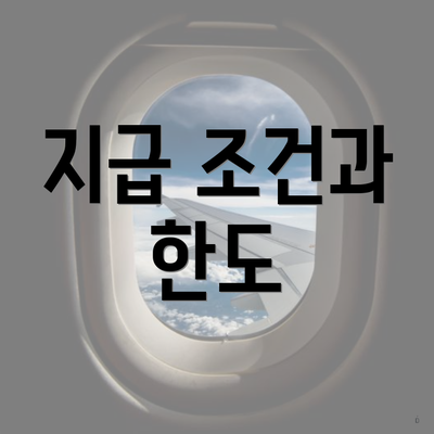 지급 조건과 한도