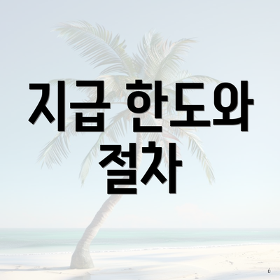 지급 한도와 절차