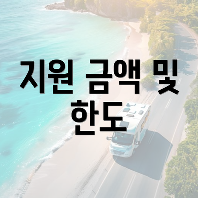 지원 금액 및 한도