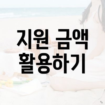 지원 금액 활용하기