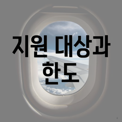 지원 대상과 한도