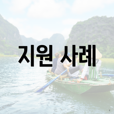 지원 사례