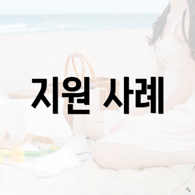 지원 사례