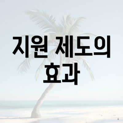지원 제도의 효과