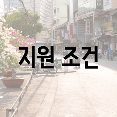 지원 조건