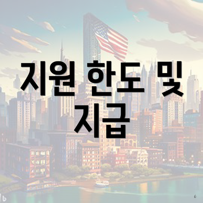 지원 한도 및 지급