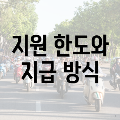 지원 한도와 지급 방식