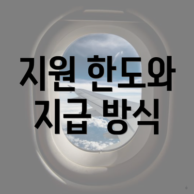 지원 한도와 지급 방식