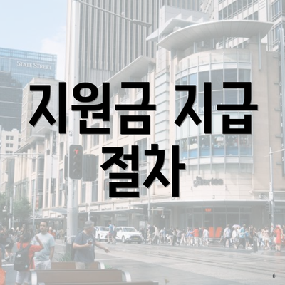 지원금 지급 절차