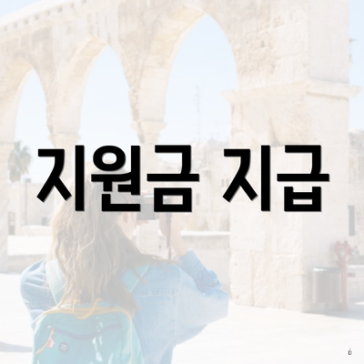 지원금 지급