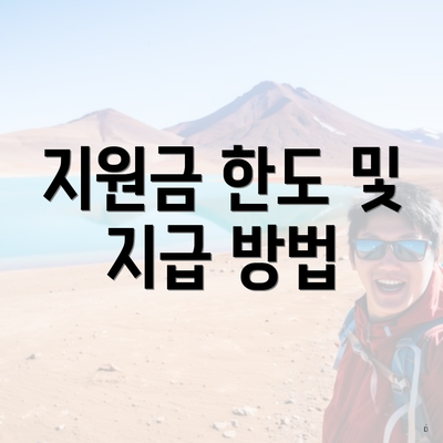 지원금 한도 및 지급 방법