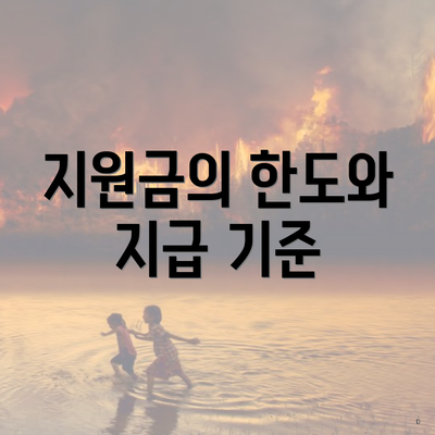 지원금의 한도와 지급 기준
