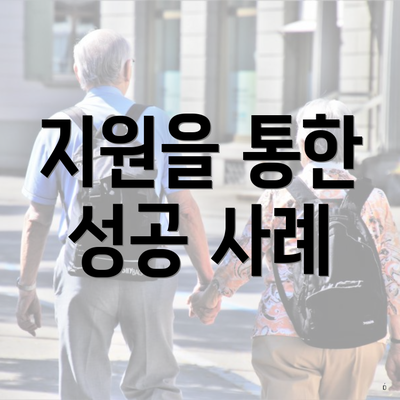 지원을 통한 성공 사례