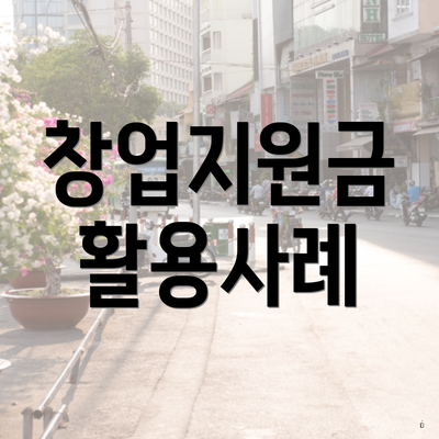 창업지원금 활용사례