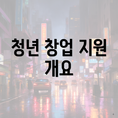 청년 창업 지원 개요