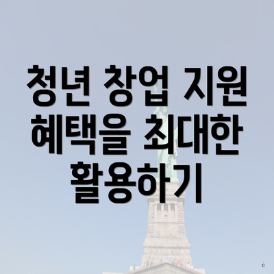청년 창업 지원 혜택을 최대한 활용하기