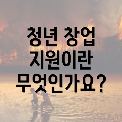 청년 창업 지원이란 무엇인가요?