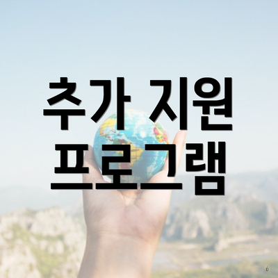 추가 지원 프로그램