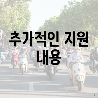 추가적인 지원 내용