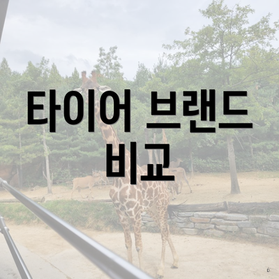 타이어 브랜드 비교