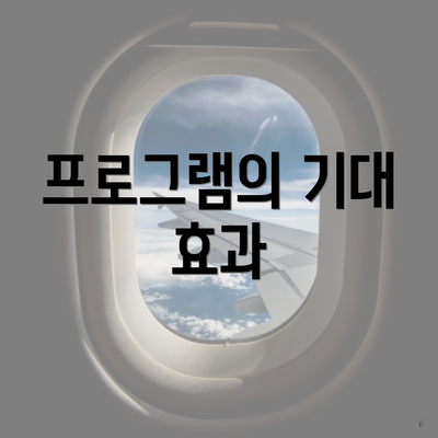 프로그램의 기대 효과