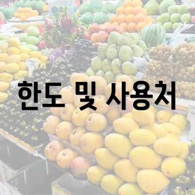 한도 및 사용처