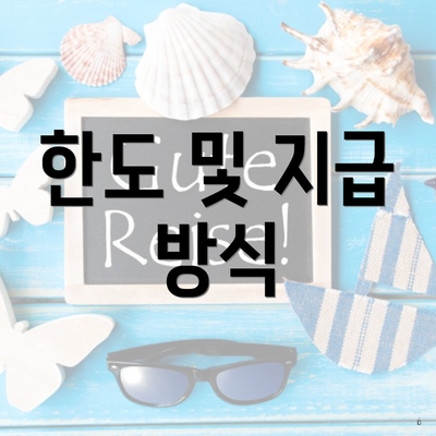 한도 및 지급 방식