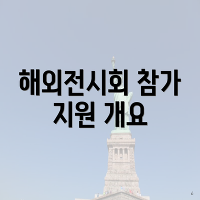 해외전시회 참가 지원 개요
