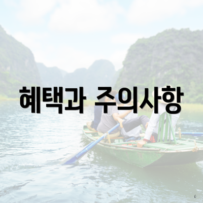 혜택과 주의사항