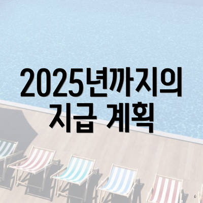 2025년까지의 지급 계획