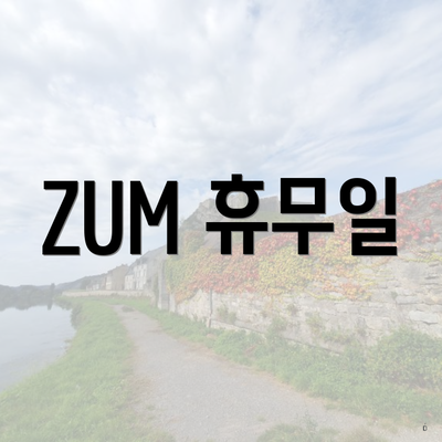 ZUM 휴무일