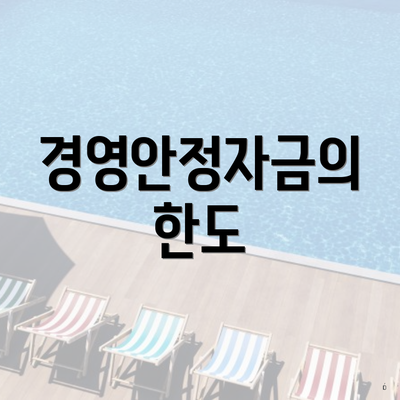 경영안정자금의 한도