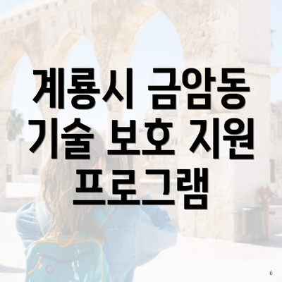 계룡시 금암동 기술 보호 지원 프로그램