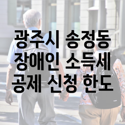 광주시 송정동 장애인 소득세 공제 신청 한도