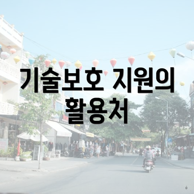 기술보호 지원의 활용처