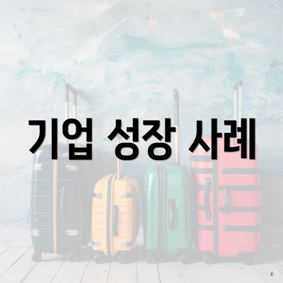 기업 성장 사례