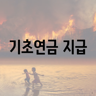 기초연금 지급