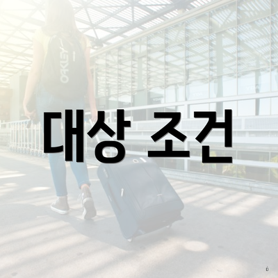 대상 조건