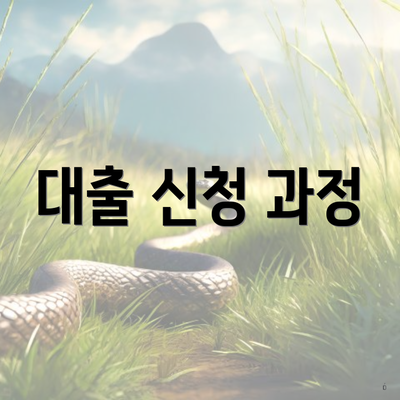 대출 신청 과정
