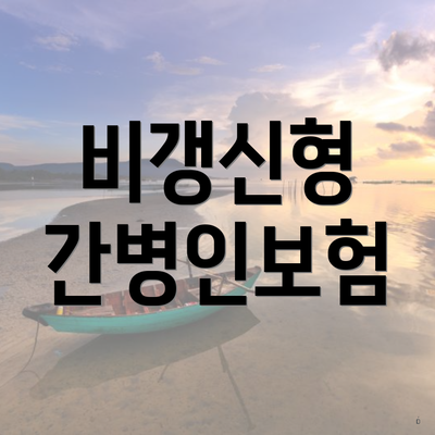 비갱신형 간병인보험